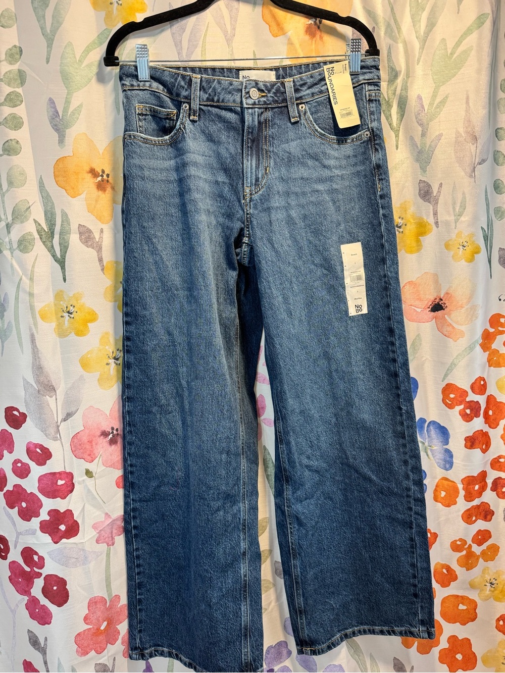 No Boundaries Medium Blue Wide-Leg Jeans